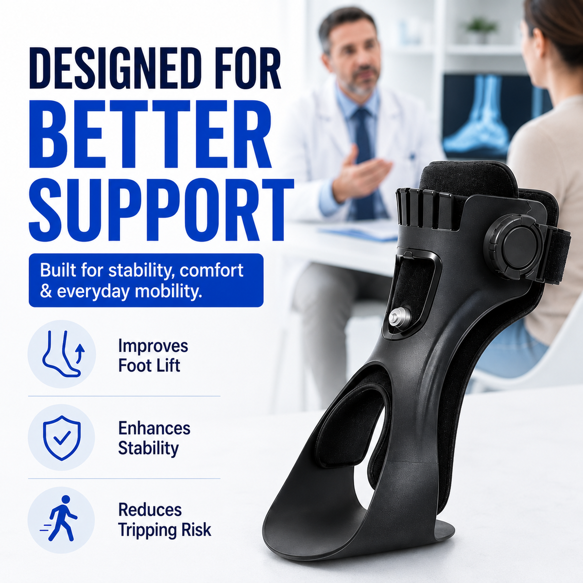 OLORAZ Foot Drop Brace designed for better everyday mobility