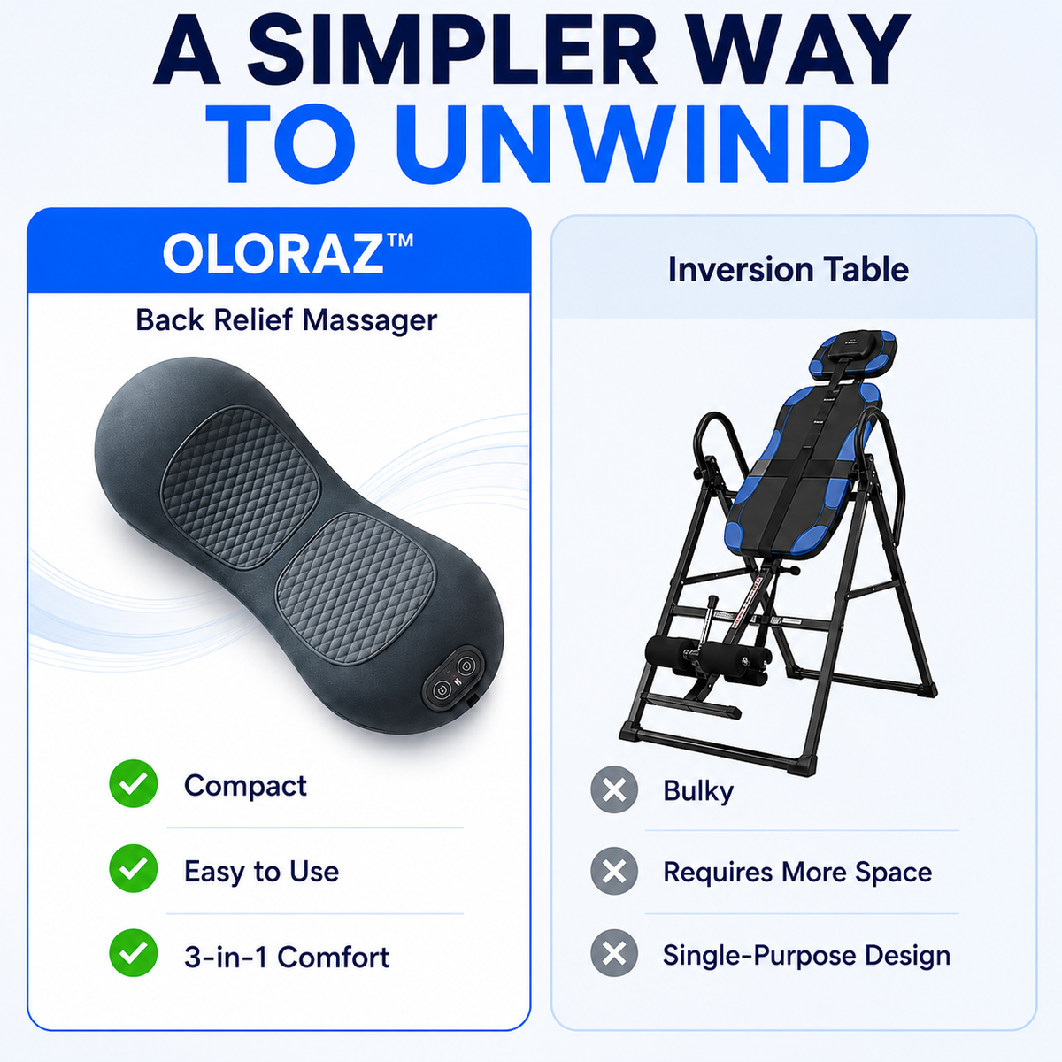 OLORAZ™ 3-in-1 Back Relief Massager