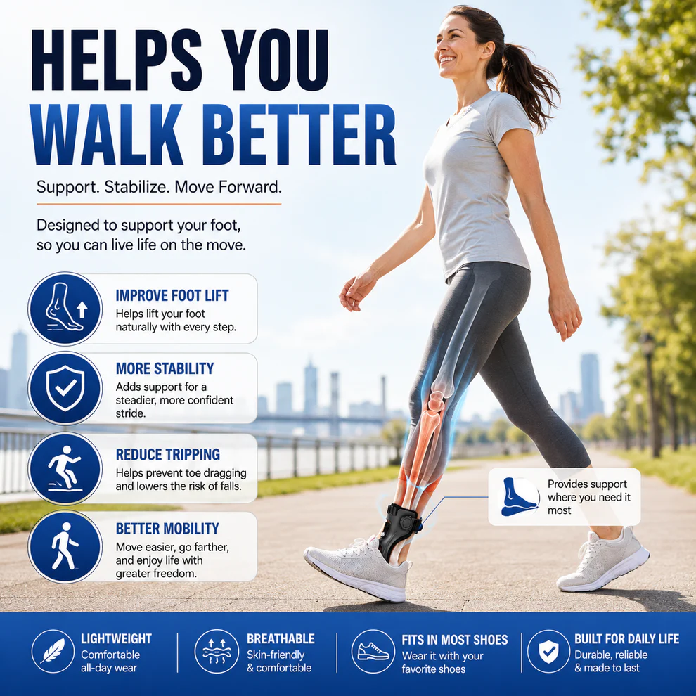 OLORAZ™ Foot Drop Brace – Walk with Confidence Again