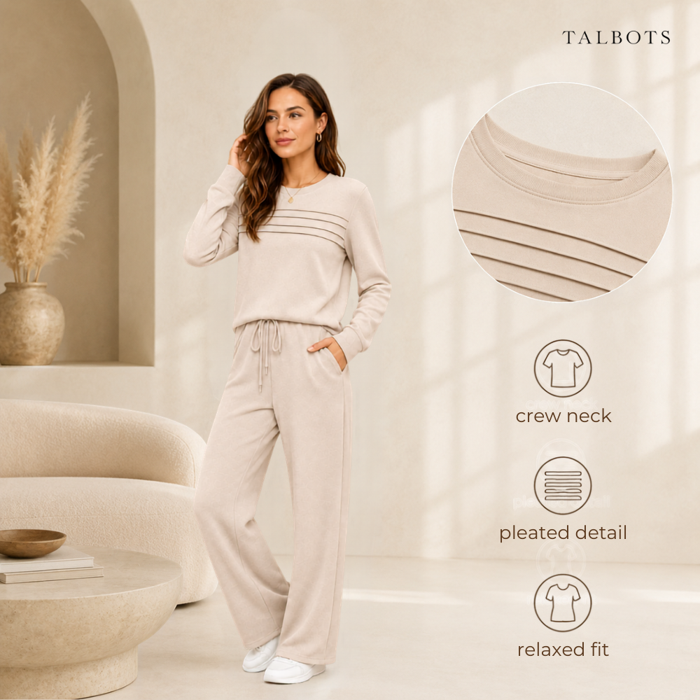 🔥 LAST DAY BLACK FRIDAY — 57% OFF ✨TALBOTS Women’s Crew Neck Lounge Set