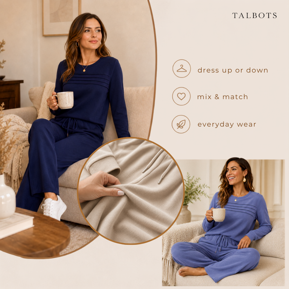 🔥 LAST DAY BLACK FRIDAY — 57% OFF ✨TALBOTS Women’s Crew Neck Lounge Set
