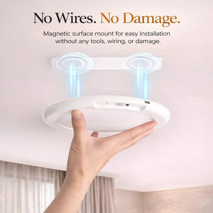 OLORAZ™ Wireless Motion Sensor Ceiling Light – No Wiring, Rechargeable