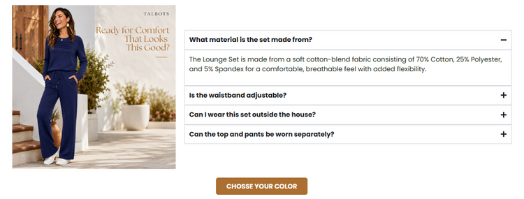 Answers to common questions about fabric, fit and care